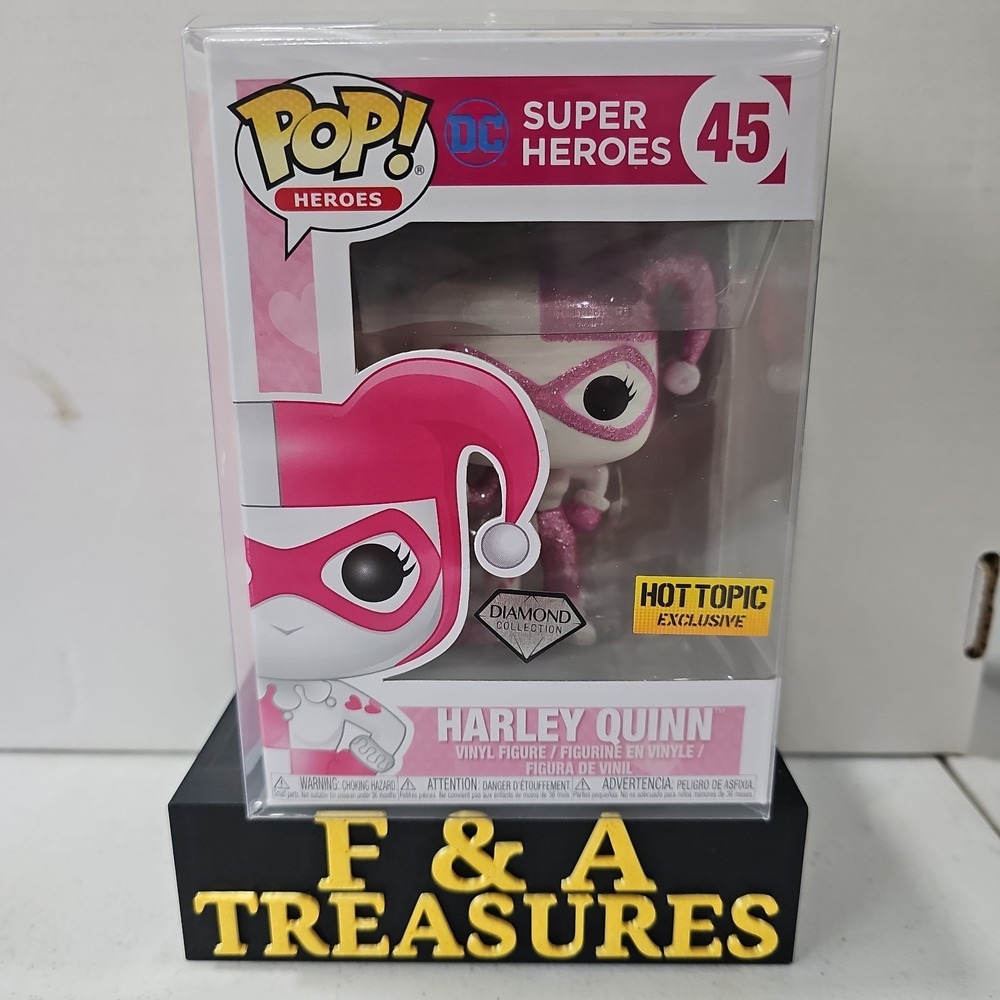 Funko Pop! Vinyl: DC Super Heroes #45 Harley Quinn Pink Diamond Coll See Pic